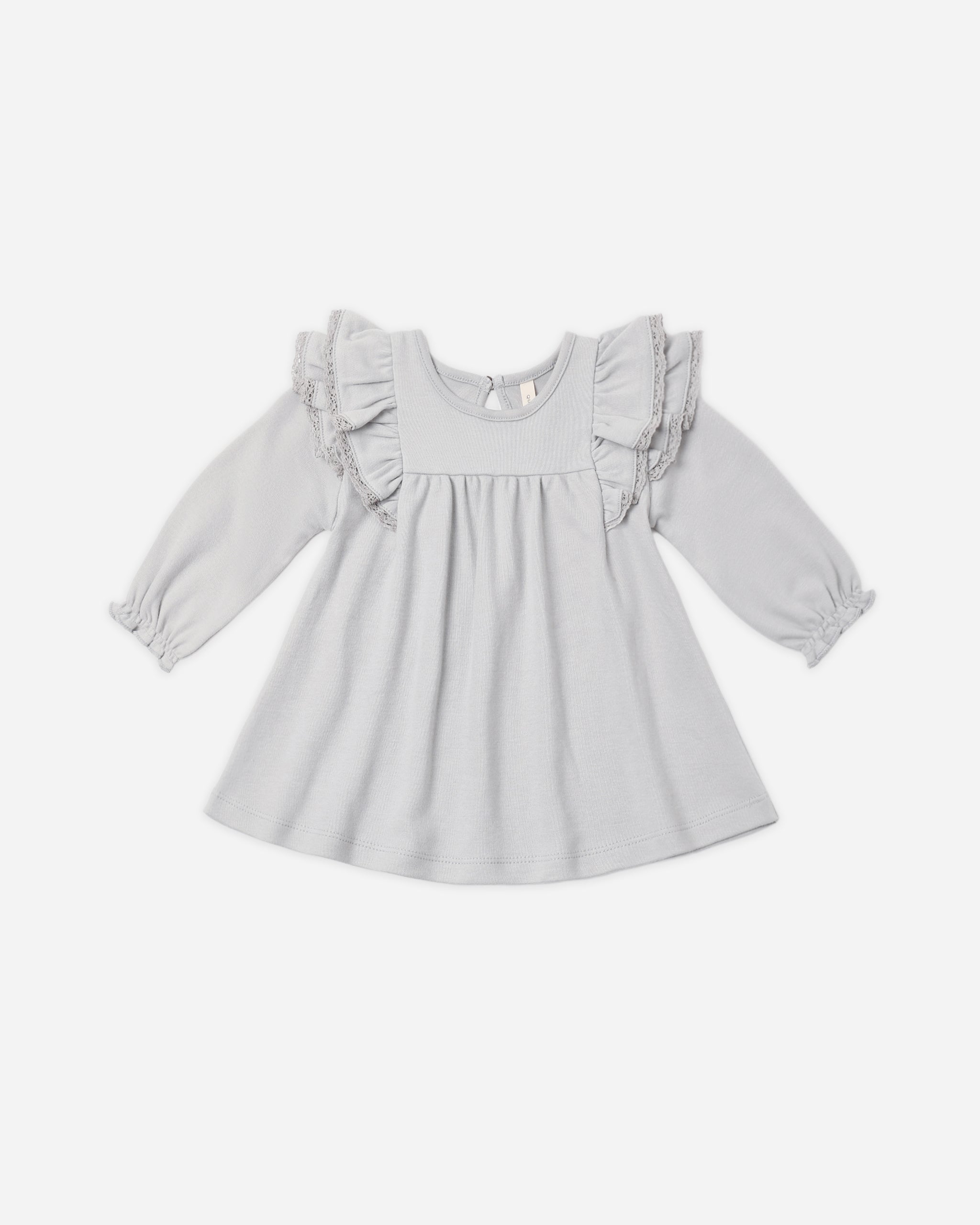 Long Sleeve Flutter Dress Cloud, 6-12M at Quincy Mae
