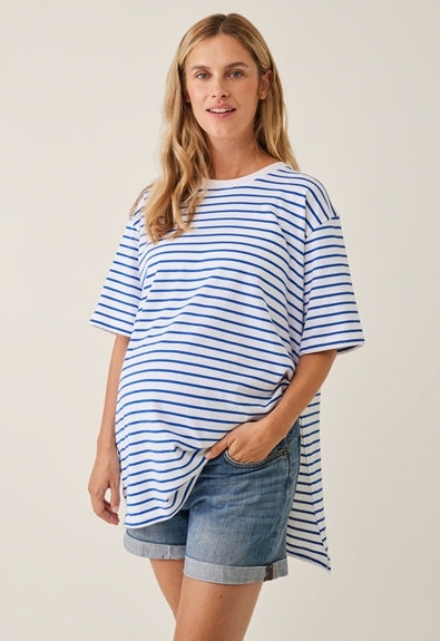 Oversized Maternity T-Shirt with Slit