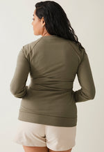 Fleece Lined Maternity Sweatshirt with Nursing Access