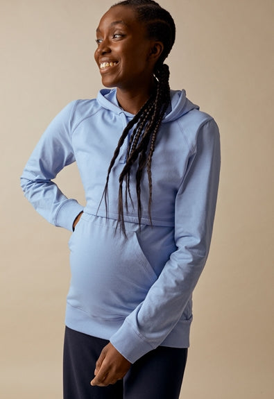 Fleece Lined Maternity Hoodie with Nursing Access