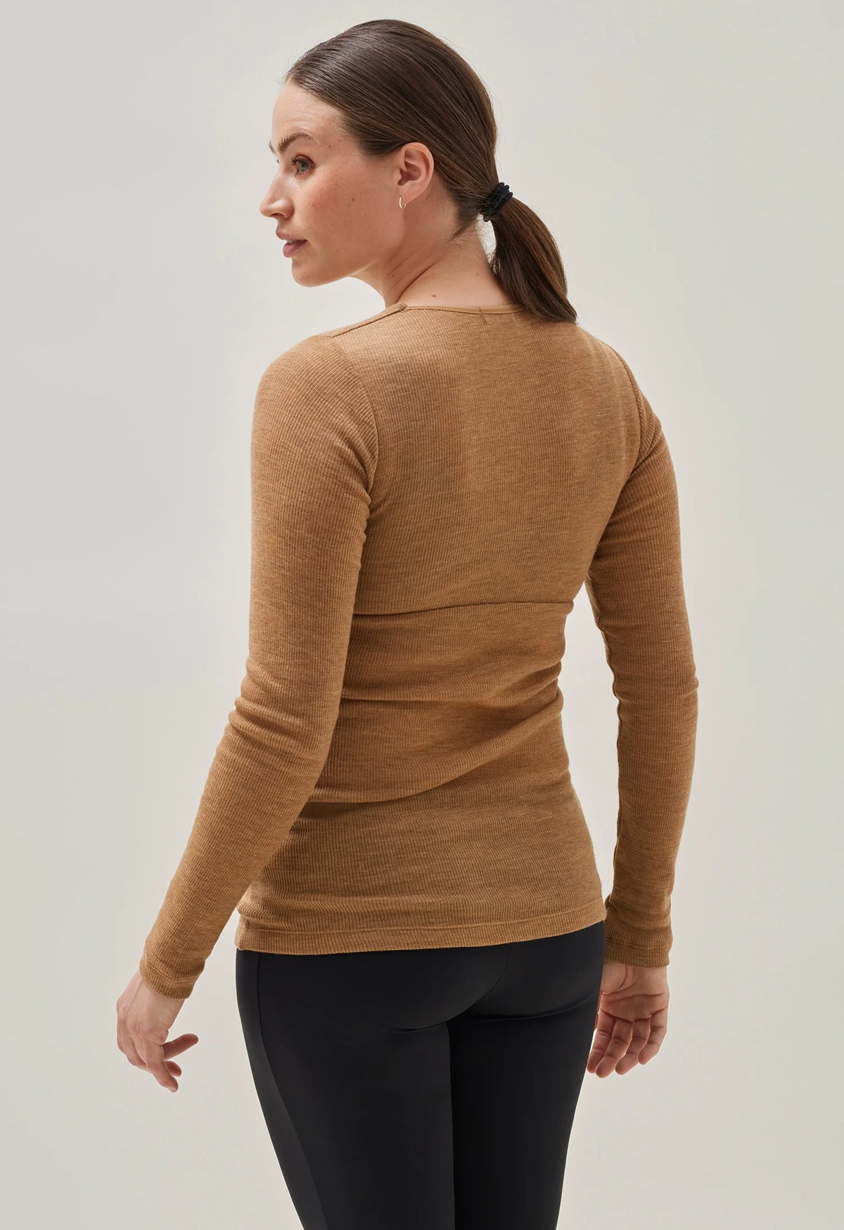 Ribbed Merino Wool Nursing Top