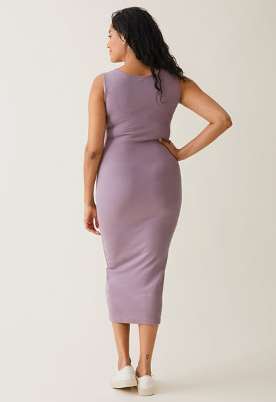 Ribbed Maternity Dress with Nursing Access