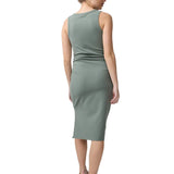 Ruched Body Con Maternity Dress