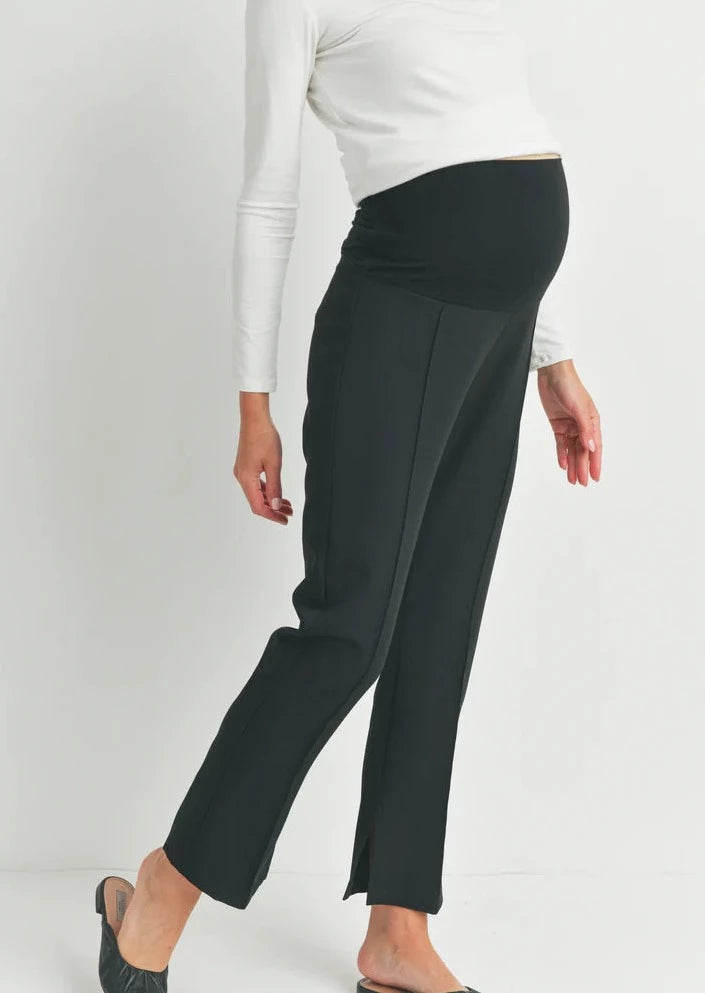 Maternity Bootcut Pants with Side Slit