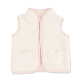 Sherpa  Zip Vest with Heart Pockets