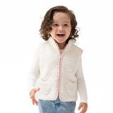 Sherpa  Zip Vest with Heart Pockets