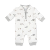 Vintage Airplane Pilots  Zip Neck Romper