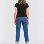 1822 Denim Maternity Dad Jean with Bellyband, Levi, back view