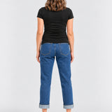 1822 Denim Maternity Dad Jean with Bellyband, Levi, back view