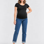 1822 Denim Maternity Dad Jean with Bellyband, Levi, front view