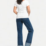 1822 Denim Maternity Roll Cuff Straight Leg Jean — Levi, Levi, back view