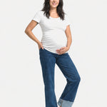 1822 Denim Maternity Roll Cuff Straight Leg Jean — Levi, Levi, front view