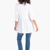 Peplum Button Down Shirt