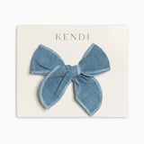 Chambray Bow Clip