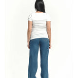 Baggy Straight Leg Jean with Bellyband