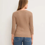 Mae Striped 3/4 Sleeve Top