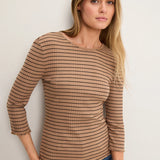 Mae Striped 3/4 Sleeve Top