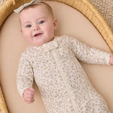 Zip Long Sleeve Sleeper Footie Floret