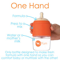 Pop Yum 5 oz Baby Bottle Orange