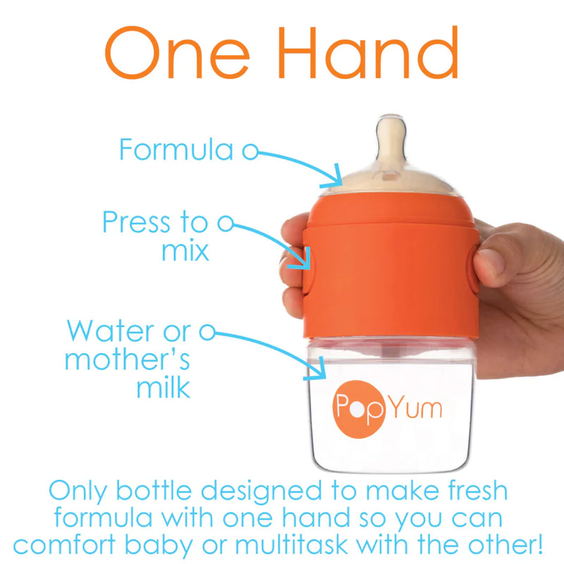 Pop Yum 5 oz Baby Bottle Orange