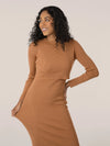 2-in-1 Nursing + Maternity Knit Midi Dress