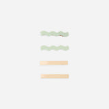 Wavy Clip Set Sage, Natural