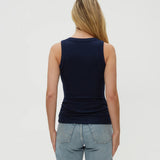 Halley Ribbed Tank with Ruching