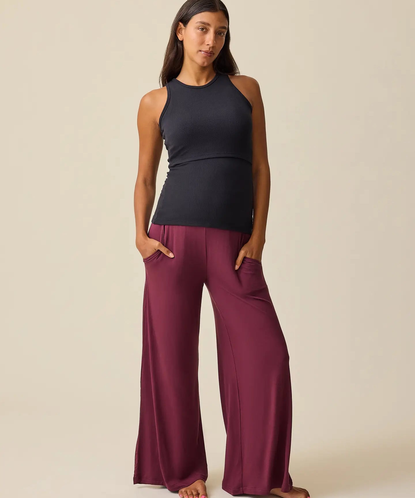 Bamboo Wide Leg Maternity + Postpartum Lounge Pant
