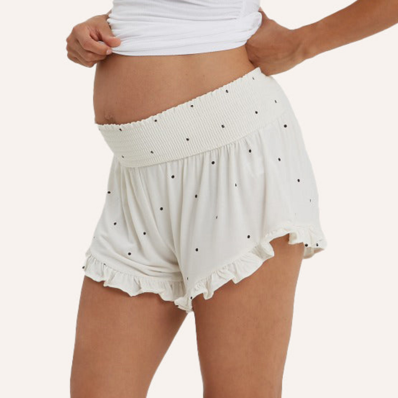 Fleur Smocked Maternity Shorts