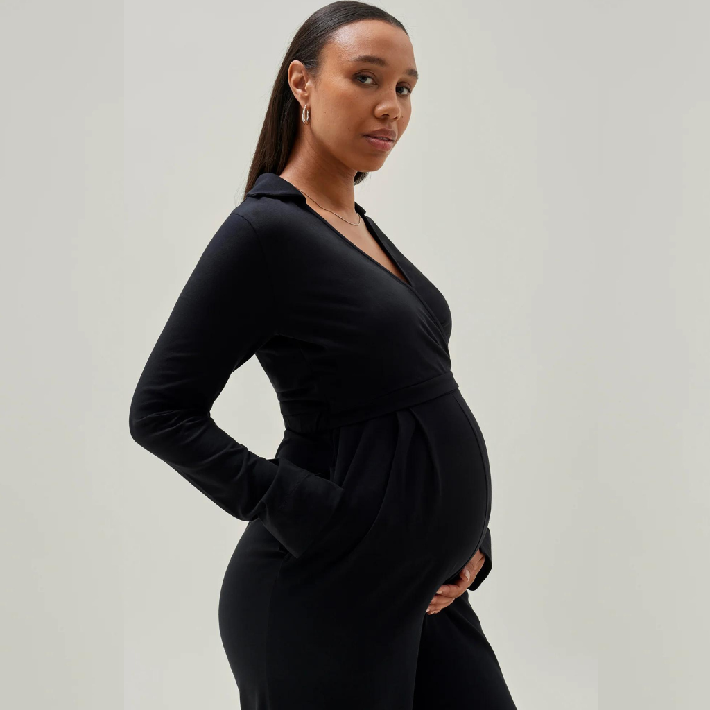 Maternity Jumpsuit with Collar