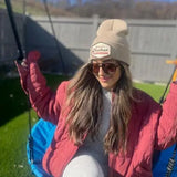 Retro Strong As A Mother® Camel Patch Beanie