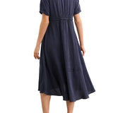 The V-Neck Gingham Seersucker Maternity Dress