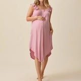 Ruffle Strap Labor + Delivery Gown