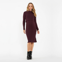 Ruby Rib Nursing Dress