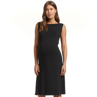 Grace Boat Neck Crepe Dress