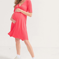 The Softest Rib Nursing Mini Dress