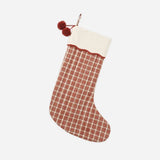 Noel Stocking Ruby Plaid