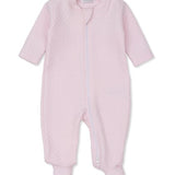 Pink Jacquard Zip Footie