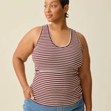 Ribbed Bamboo Scoop Neck Nursing Tank