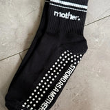 Throwback Half Crew Striped Grip Socks