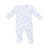 Airplane Stripe  2 Way Zipper Footie