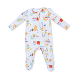 Breakfast Club Blue  2 Way Zipper Footie