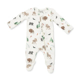 Northern Woodland Animals  2 Way Zipper Footie