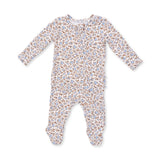 Hazel Floral  2 Way Ruffle Back Zipper Footie