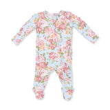 Angeline Floral  2 Way Ruffle Back Zipper Footie