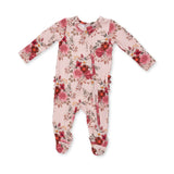 Sabrina Floral  2 Way Ruffle Back Zipper Footie