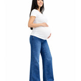 32" Maternity Better Butter Wide Leg Jean with Bellyband