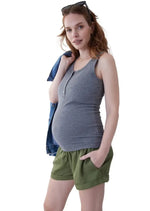 Women's Maternity Elastic Waist Short