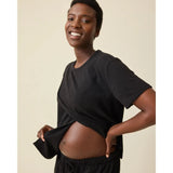 Luxe Terry Maternity + Nursing Split Hem T-Shirt
