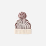 Beanie Black Cherry Stripe